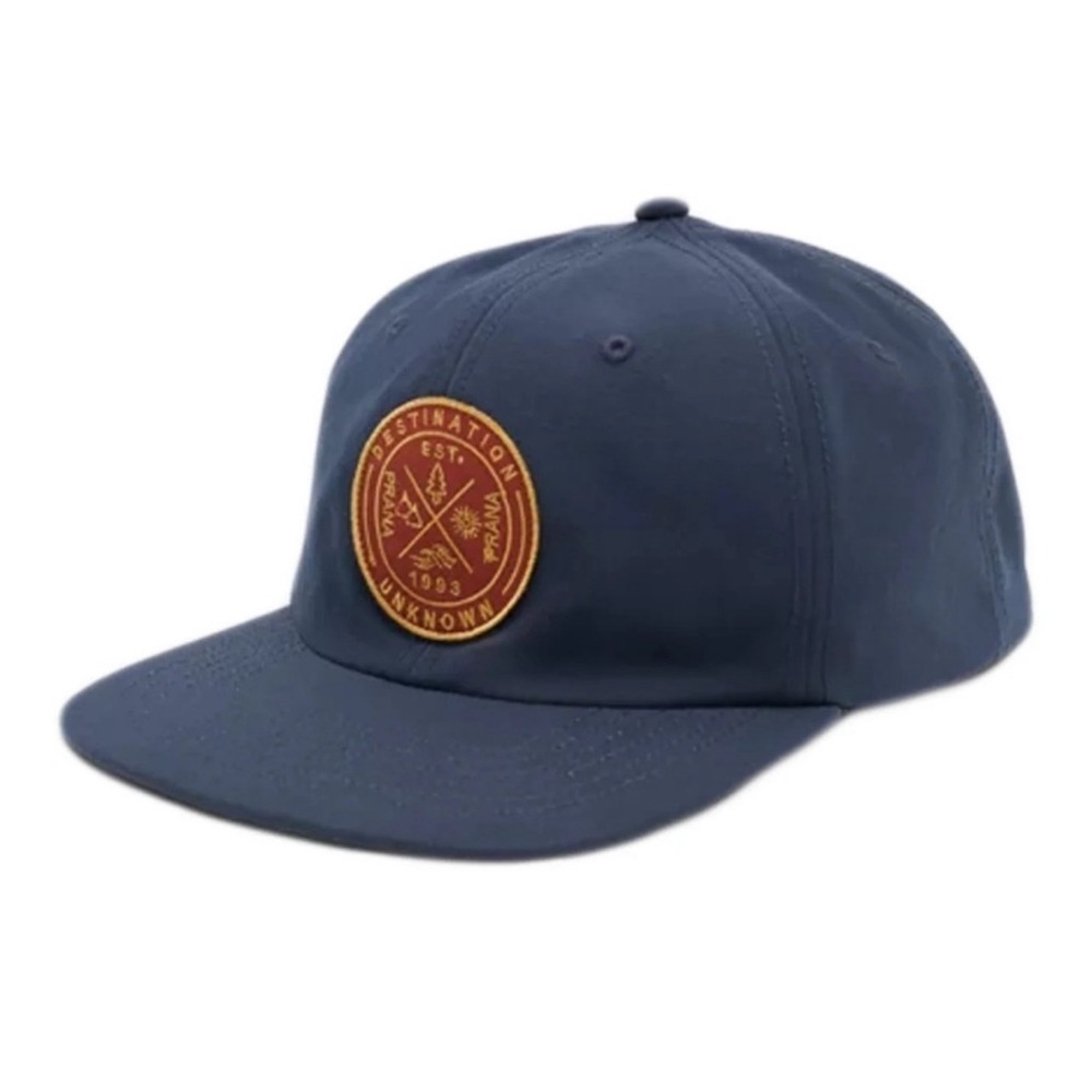 NWT - Prana Gazin Patch Hat Navy Blue
Recycled Material Snapback UPF 50+